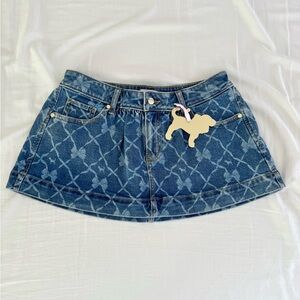 BNWT PINK x LoveShackFancy Denim Mini Skirt – S